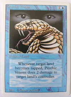 MTG MAGIC 1994 - PSYCHIC VENOM - ENCHANT LAND - REVISED EDITION - ENG - Image 1