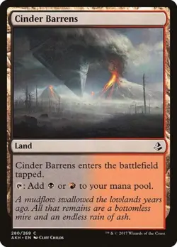 Cinder Barrens - Light Play MTG Amonkhet - Image 1