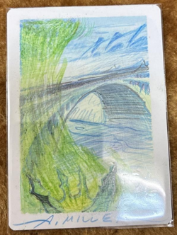 MTG Magic Artist Proof AP AARON MILLER / Goldmire Bridge English - Image 1