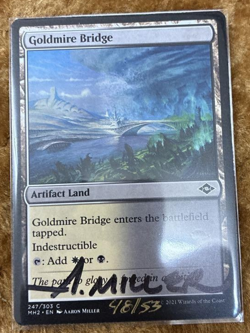 MTG Magic Artist Proof AP AARON MILLER / Goldmire Bridge English - Image 2