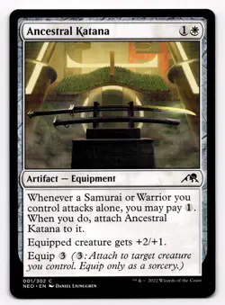 Ancestral Katana -MTG NEO - Kamigawa: Neon Dynasty 001/302 Magic the Gathering - Image 1
