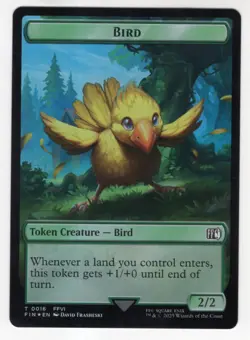 MTG Final Fantasy Double Sided Foil Token 7/16 Hero & Bird - Image 2