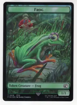 MTG Final Fantasy Double Sided Foil Token 8/18 Hero & Frog - Image 2