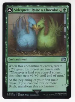 MTG Final Fantasy Foil Uncommon #0201 Sidequest Raise A Chocobo - Image 1