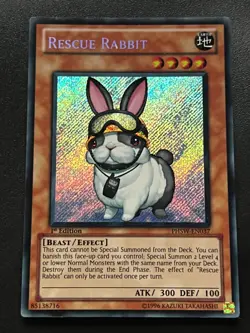 Rescue Rabbit PHSW-EN037 Secret Rare 1st Edition Near Mint Yugioh - Image 1