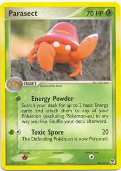 (pok-FRLG-043) Parasect (U) Pokemon EX FireRed LeafGreen Card # 43 - Image 1