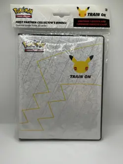 Pokemon 25th Anniversary First Partner Collector's Binder Jumbo Cards + Pikachu - Image 1