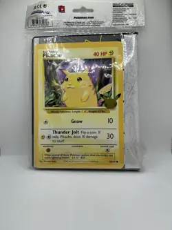 Pokemon 25th Anniversary First Partner Collector's Binder Jumbo Cards + Pikachu - Image 2