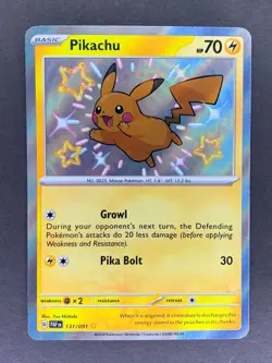 Pikachu 131/091 Paldean Fates 2024 English Pokemon Card - Image 1