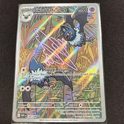 2025 Pokemon SV White Flare Swoobat Illustration Rare #120/086 Card TCG - Image 1
