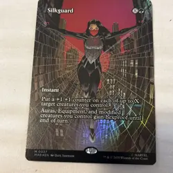 NM Borderless Foil Silkguard, MTG, Marvel's Spider-Man, Magic the Gathering, 37 - Image 1