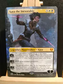 Kaya the Inexorable (Borderless) - Kaldheim - Mythic - NM to LP (see pics) MTG - Image 1