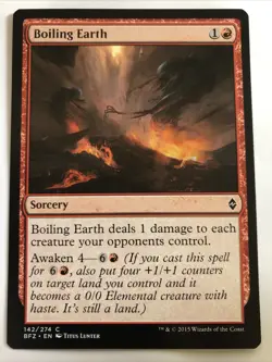 MTG Battle For Zendikar Boiling Earth 142/274 NM - Image 1