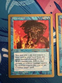 Force of Will X3 Seattle, August 1997 World Championship MTG Gold Border USED - Image 2