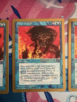 Force of Will X3 Seattle, August 1997 World Championship MTG Gold Border USED - Image 3