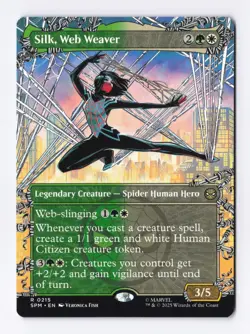 Silk, Web Weaver (Borderless) 0215 (R) MTG Marvel's Spider-Man (SPM) - Image 1