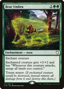 1x Bear Umbra #131 (NM) Commander 2018 C18 Magic MTG - Image 1