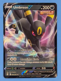 Umbreon V 094/203 Pokemon TCG Ultra Rare SWSH07: Evolving Skies Near Mint - Image 1