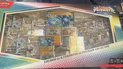 Pokemon Prismatic Evolutions Lucario EX and Tyranitar EX Premium Ready to ship - Image 1