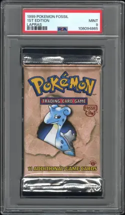 Pokemon 1999 Fossil Pack Foil 1st Edition Lapras PSA 9 - Mint - Image 1