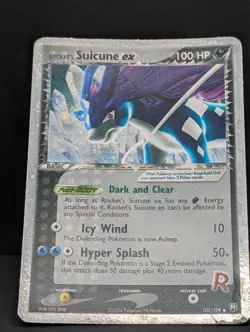Rocket's Suicune ex 105/109 Team Rocket Returns Holo Secret Rare Pokemon TCG MP+ - Image 3