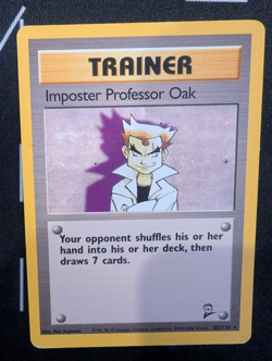 Pokemon Imposter Professor Oak 102/130 Base Set 2 Regular Vintage - LP - Image 1