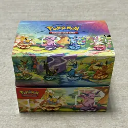 NEW Pokemon Prismatic Evolutions Mini Tin Display Box (8 Unopened Tins) - Image 1