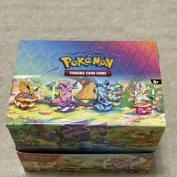 NEW Pokemon Prismatic Evolutions Mini Tin Display Box (8 Unopened Tins) - Image 2
