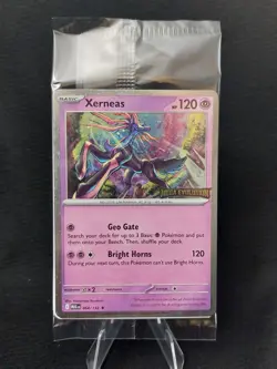 Xerneas 064/132 SEALED Pokemon: Mega Evolution Stamped Promo Best Buy Exclusive - Image 1