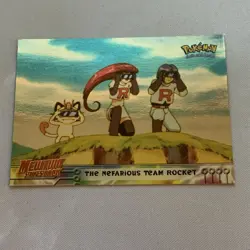 Pokemon Topps Mewtwo Strike Back #12 The Nefarious Team Rocket Holo Foil - Image 1