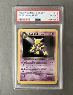 2000 Team Rocket Dark Alakazam 18/82 - PSA 8 - Non Holo Rare Pokemon Card - Image 1