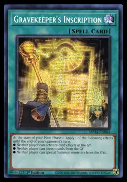 Gravekeeper's Inscription MP24-EN064 25th Anniversary Tin Yugioh Card - Image 1
