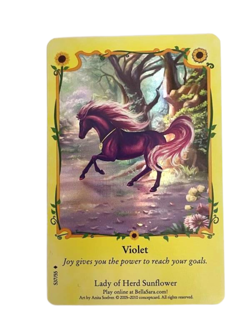 Bella Sara Violet S37/55 Trading Card Lady of Herd Sunflower Used - Image 1