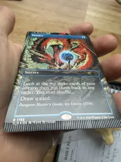 Ponder DND Secret Lair Rainbow Foil MTG TCG - Misprint. Bottom Crimp - Image 1