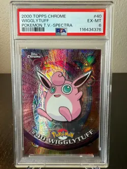 Pokemon 2000 Topps Chrome Wigglytuff Spectra PSA 6 Excellent-Mint #40 - Image 1