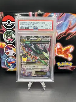 PSA GEM MINT 10 2021 POKEMON CELEBRATIONS CLASSIC COLL #76 M RAYQUAZA EX - Image 1