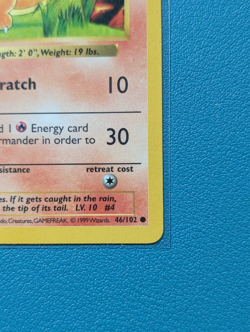 Pokemon Charmander 046/102 1999 Base Set (Shadowless) Regular - Image 4