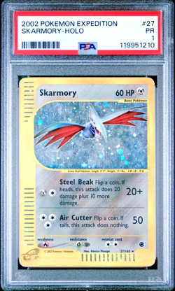 PSA 1 2002 Expedition Skarmory Holo Foil 27/165 WOTC E-Reader Series Pokemon - Image 1