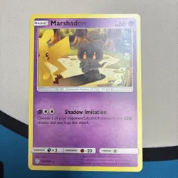 POKEMON TCG MARSHADOW 103/236 Cosmic Eclipse Non Holo RARE Pikachu - Image 1