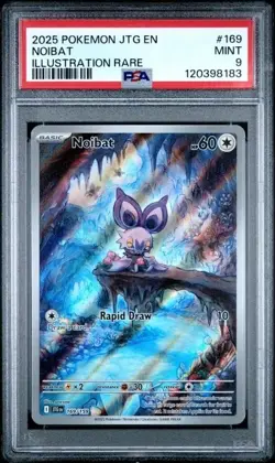 NOIBAT #169 PSA 9 • 2025 POKEMON JTG EN-JOURNEY TOGETHER ILLUSTRATION RARE 8183 - Image 1