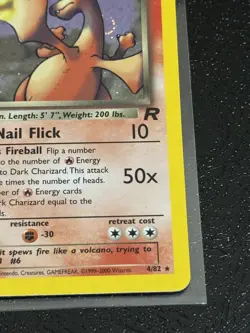 1st Edition Holo Dark Charizard - Pokemon 1999-2000 Team Rocket 4/82 NM-LP SWIRL - Image 4