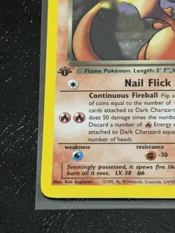 1st Edition Holo Dark Charizard - Pokemon 1999-2000 Team Rocket 4/82 NM-LP SWIRL - Image 5
