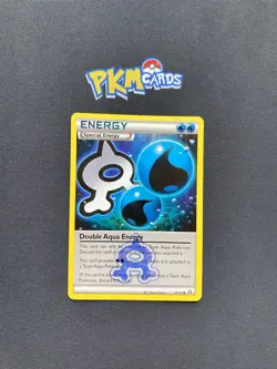 Pokemon TCG Double Aqua Energy Double Crisis 33/34 Regular LP. - Image 1