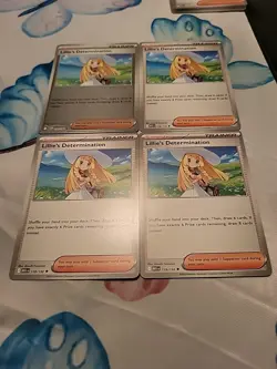 4x Lillie's Determination Pokemon TCG: Mega Evolution 119/132 Playset w/Holo - Image 1