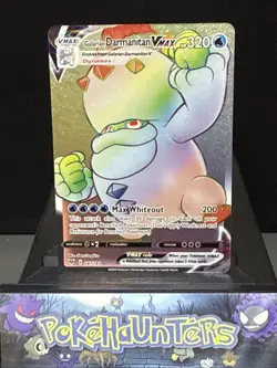 Pokemon Card Galarian Darmanitan VMAX 187/185 Vivid Voltage Secret Rare NM - Image 1