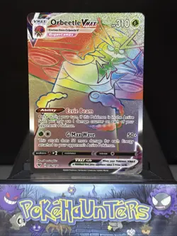 Pokemon Card Orbeetle VMAX 186/185 Secret Rare Vivid Voltage Set Near Mint - Image 1