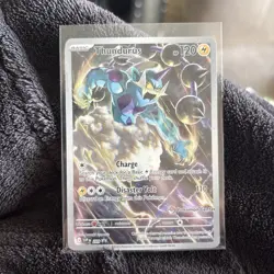 Pokemon Card Thundurus SVP 209 Black Star Promo Black Bolt Pokemon Center NM - Image 1