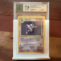 Haunter 6/62 Fossil Unlimited - Holo Rare INK ERROR SMEAR Pokemon Card CGC 7.5 - Image 1