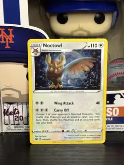 Pokemon TCG Sword & Shield Promo - Noctowl #SWSH027 - Cosmos Holo Promo Card - Image 1