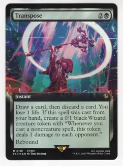 MTG Final Fantasy Commander Foil Rare #0119 Transpose - Image 1